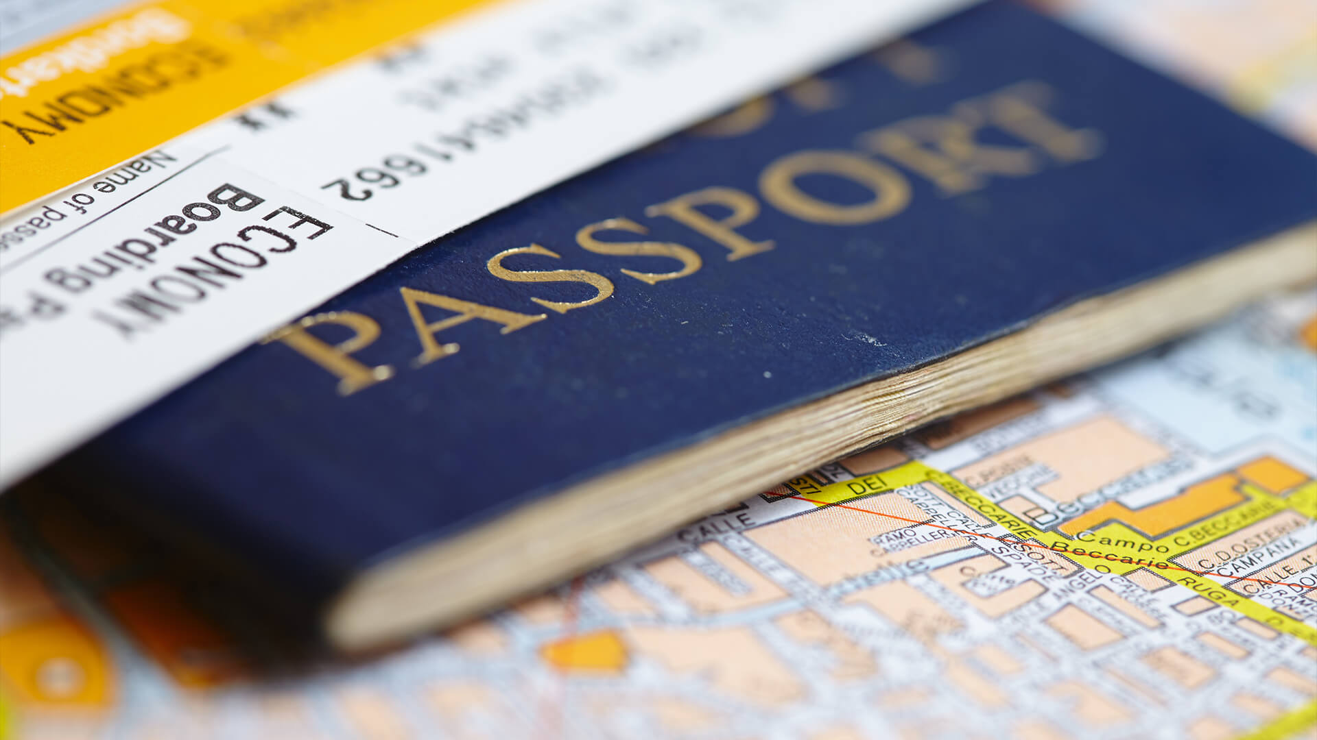 hanse business travel visa beantragung reisepass und flugticket auf stadtkarte